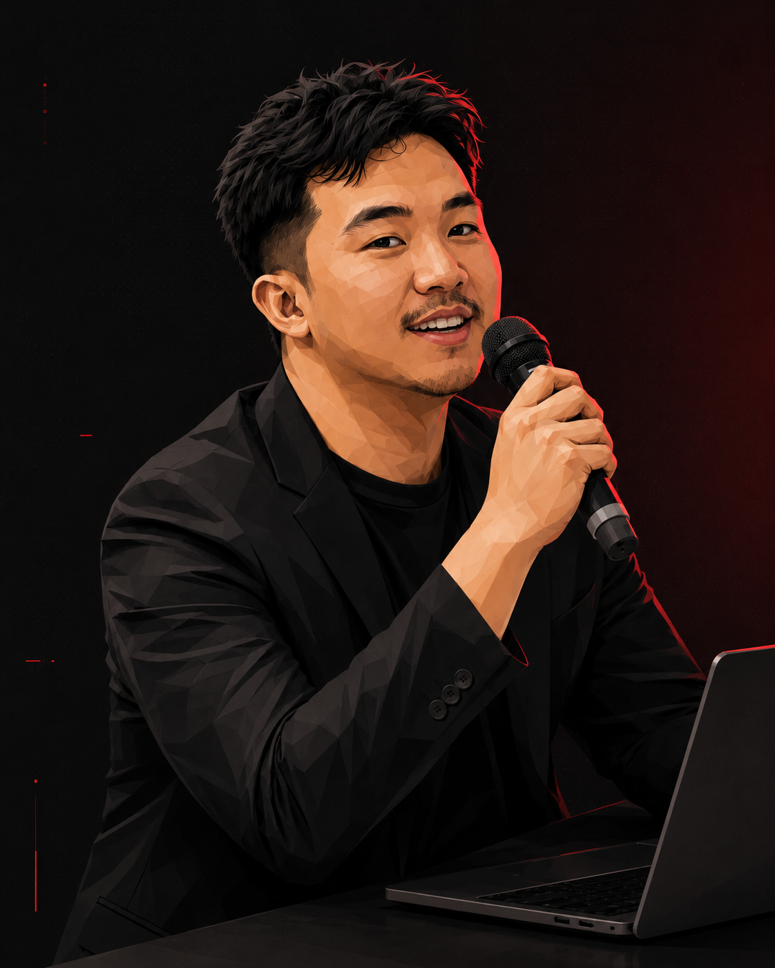 Watchakorn Buddeewong speaking with a microphone
